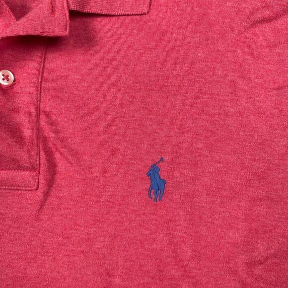 Polo Ralph Lauren Shirt Mens Short Sleeve Iconic Preppy Pink Pony Size Medium - Picture 6 of 6